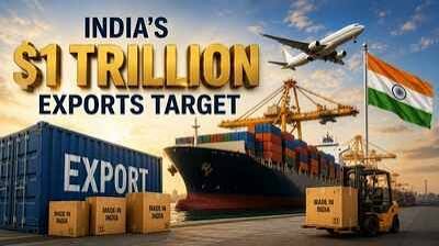 India Records 15% Export Growth in First Four Months, Targets $1 Trillion in Exports
